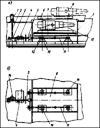 Схема   расположения   орудийного   колодца   с   механизмами
